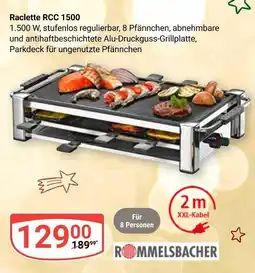 Globus Rommelsbacher raclette rcc 1500 Angebot