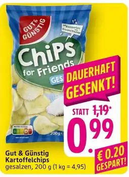 E-Center Gut & günstig chips for friends gesalzen Angebot