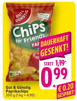 E-Center Gut & günstig paprikachips Angebot