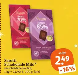 tegut Sarotti mild 70% Angebot