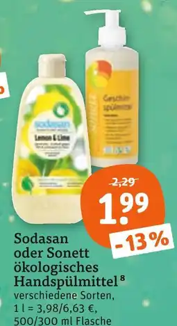 tegut Sodasan ökologisches handspülmittel Angebot