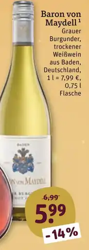 tegut Baron von maydell grauer burgunder Angebot