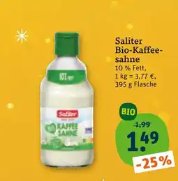 tegut Saliter bio-kaffeesahne Angebot