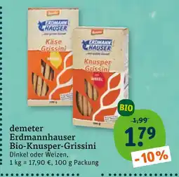 tegut Erdmannhauser bio-knusper-grissini dinkel Angebot