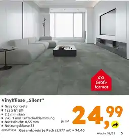 Globus Baumarkt Vinylfliese 'silent' Angebot