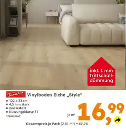 Globus Baumarkt Trendline vinylboden eiche 'style' Angebot