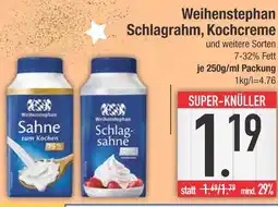 Edeka Weihenstephan schlagrahm, kochcreme Angebot