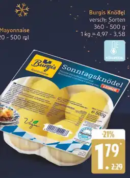 Marktkauf Burgis sonntagsknödel Angebot