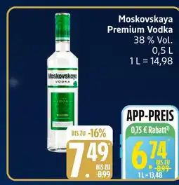 Marktkauf Moskovskaya premium vodka Angebot