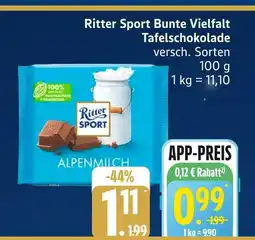 Marktkauf Ritter sport bunte vielfalt tafelschokolade Angebot