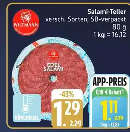 Marktkauf Wiltmann salami-teller Angebot