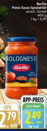 Marktkauf Barilla pasta sauce spezialität Angebot