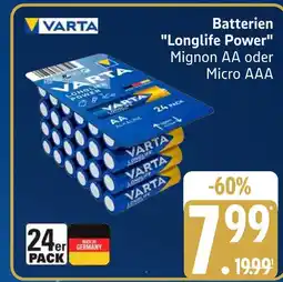 Marktkauf Varta longlife power mignon aa Angebot