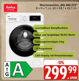 Marktkauf Amica waschmaschine wa 484 073 Angebot