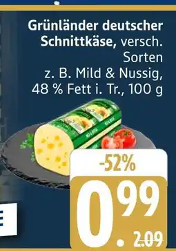 Marktkauf Grünländer deutscher schnittkäse Angebot