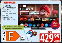 Marktkauf Telefunken 4k-uhd-tv d65u980b2cw Angebot