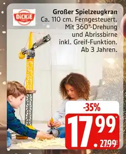 Marktkauf Dickie großer spielzeugkran Angebot
