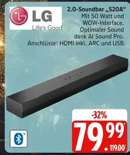 Marktkauf Lg 2.0-soundbar „s20a“ Angebot