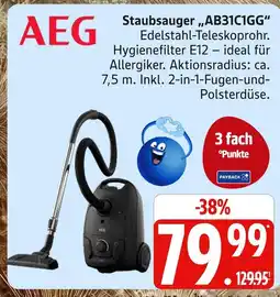 Marktkauf Aeg staubsauger ab31c1gg Angebot