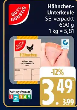 Edeka Gut & günstig hähnchen-unterkeule Angebot