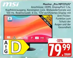 Marktkauf Msi pro mp727lfl monitor Angebot
