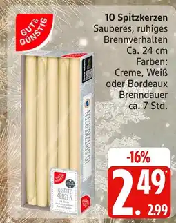 Marktkauf Gut & günstig 10 spitzkerzen Angebot