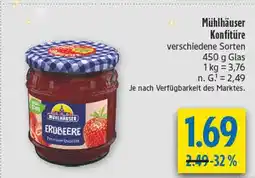 diska Mühlhäuser erdbeere konfitüre Angebot