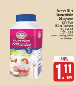 E-Center Sachsen milch unsere frische schlagsahne Angebot