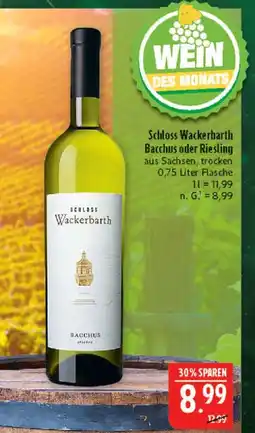 Marktkauf Schloss wackerbarth bacchus Angebot