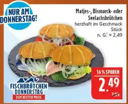 Marktkauf Matjes-, bismarck- oder seelachsbrötchen Angebot