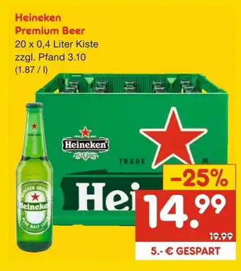 Netto Marken-Discount Heineken premium beer Angebot
