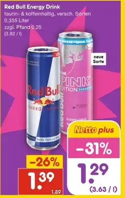Netto Marken-Discount Red bull energy drink Angebot