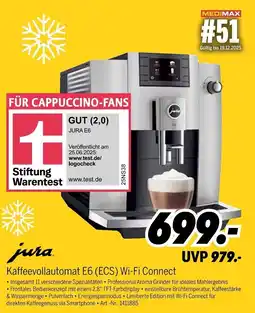 MEDIMAX jura Kaffeevollautomat E6 (ECS) Wi-Fi Connect Angebot