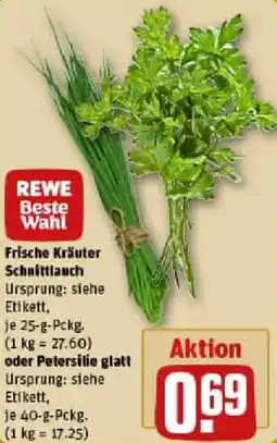 REWE Frische Kräuter Schnittlauch oder Petersilie glatt Angebot