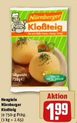 REWE Henglein Nümberger Kloẞteig Angebot