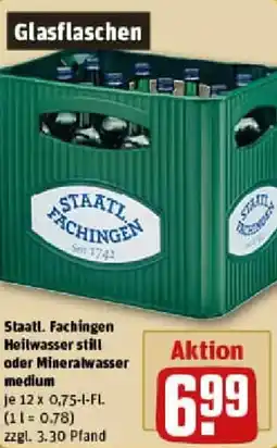 REWE Staatl. Fachingen Heilwasser still oder Mineralwasser medium Angebot