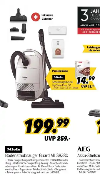 MEDIMAX Miele Bodenstaubsauger Guard M1 S8380 Angebot