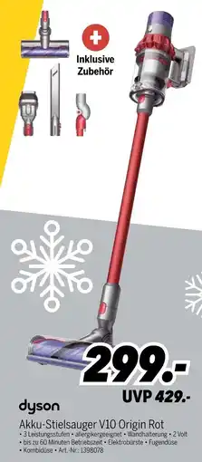 MEDIMAX dyson Akku-Stielsauger V10 Origin Rot Angebot
