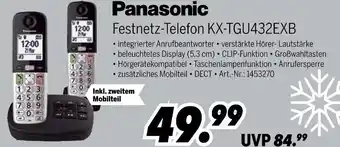 MEDIMAX Panasonic Festnetz-Telefon KX-TGU432EXB Angebot
