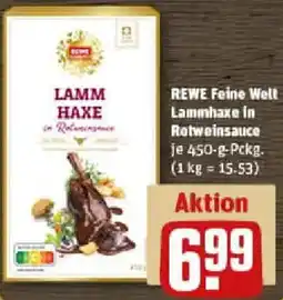 REWE REWE Feine Welt Lammhaxe in Rotweinsauce Angebot