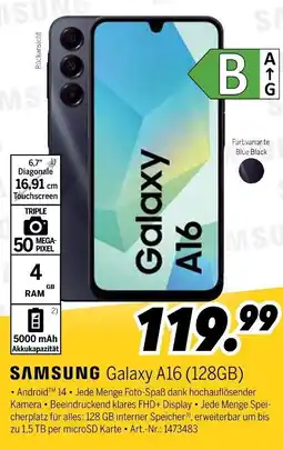 MEDIMAX SAMSUNG Galaxy A16 (128GB) Angebot