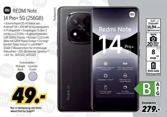 MEDIMAX Xiaomi REDMI Note 14 Pro+ 5G (256GB) Angebot