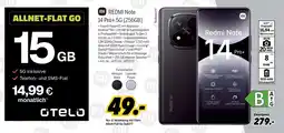 MEDIMAX Xiaomi REDMI Note 14 Pro+ 5G (256GB) + ALLNET-FLAT GO 15 GB Angebot