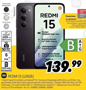 MEDIMAX Xiaomi REDMI 15 (128GB) Angebot