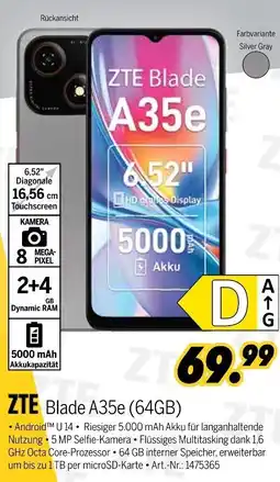 MEDIMAX ZTE Blade A35e (64GB) Angebot