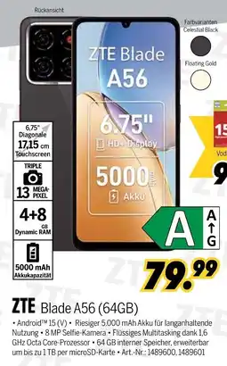 MEDIMAX ZTE Blade A56 (64GB) Angebot