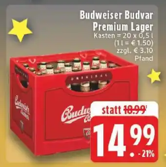 Edeka Budweiser Budvar Premium Lager Angebot