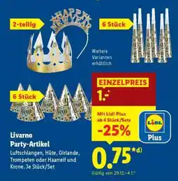 Lidl Livarno Party-Artikel Angebot