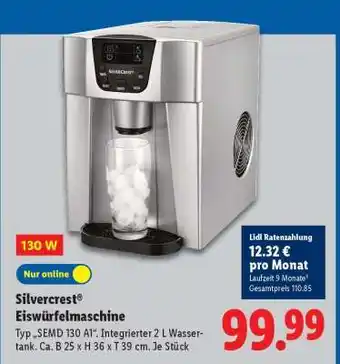 Silvercrest Eiswürfelmaschine