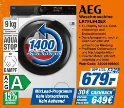 expert Techno Land AEG Waschmaschine LR7FL942EX Angebot